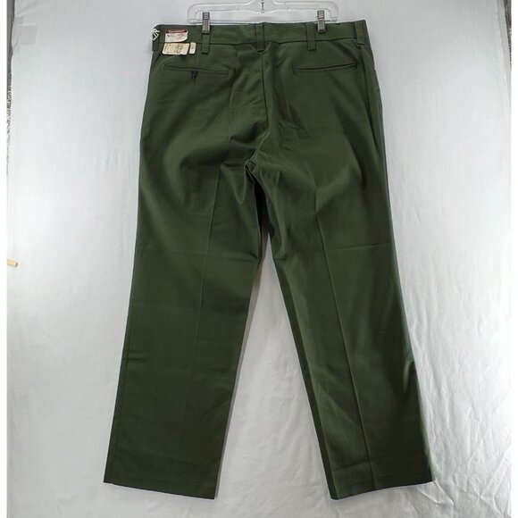 Towncraft Vintage Dress Pants Men 40x29 JCPenney Workwear Slacks Straight Green - Picture 2 of 16